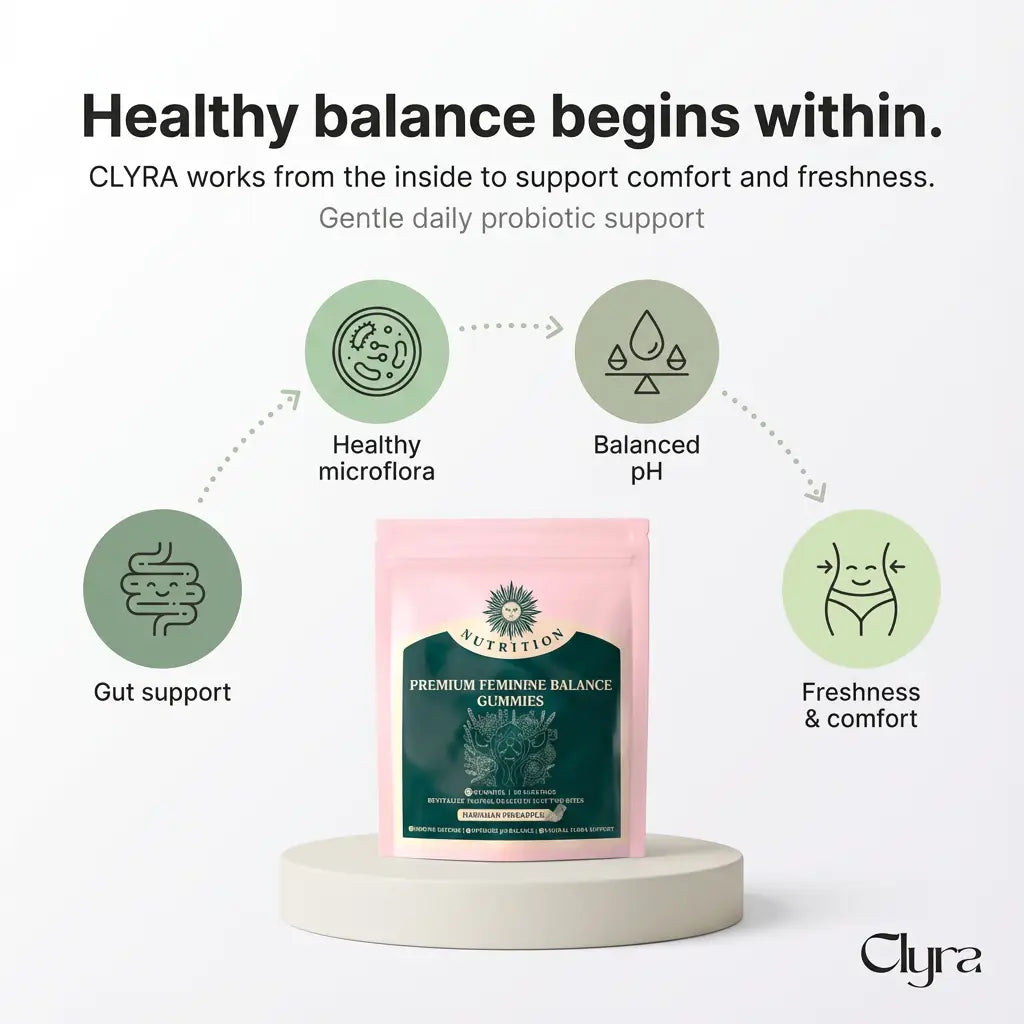 CLYRA V-Balance Gummies | Fresher Days, Balanced pH - In Tasty Daily Gummies