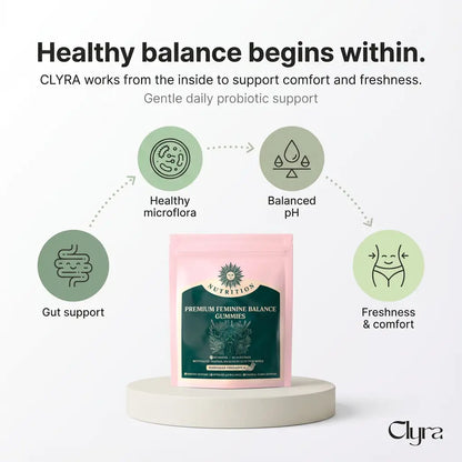CLYRA V-Balance Gummies | Fresher Days, Balanced pH - In Tasty Daily Gummies