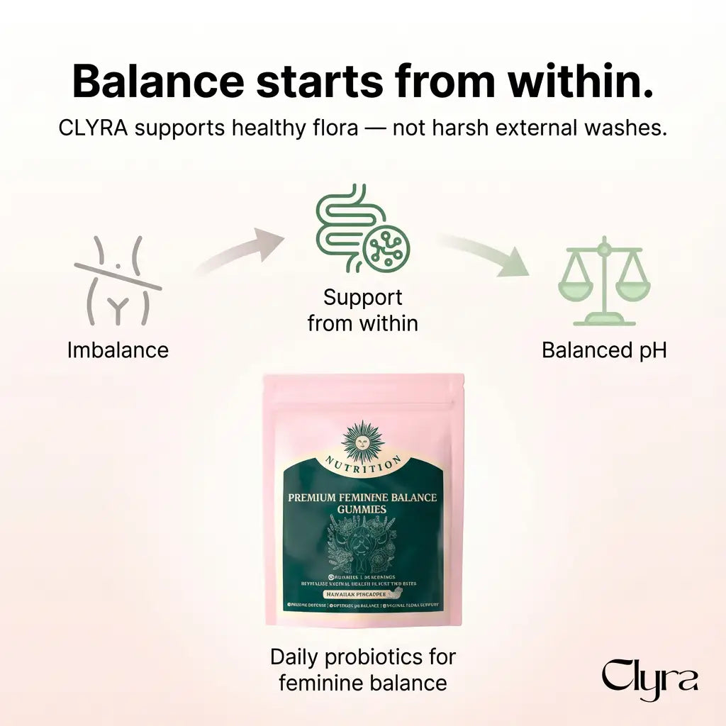 CLYRA V-Balance Gummies | Fresher Days, Balanced pH - In Tasty Daily Gummies