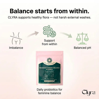 CLYRA V-Balance Gummies | Fresher Days, Balanced pH - In Tasty Daily Gummies