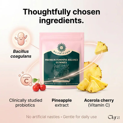 CLYRA V-Balance Gummies | Fresher Days, Balanced pH - In Tasty Daily Gummies