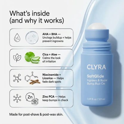 Clyra SoftGlide | Smoothing Solution Ingrown Hair Treatment