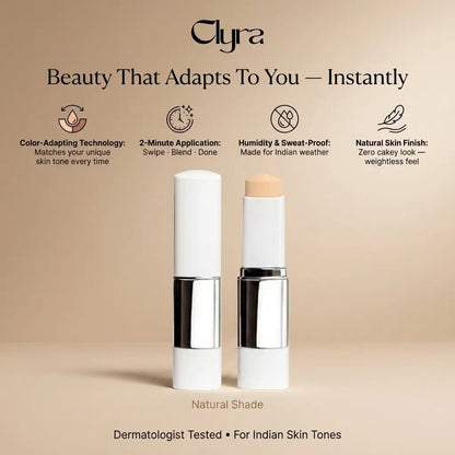 Clyra TrueTone Stick | Skin-matching foundation stick