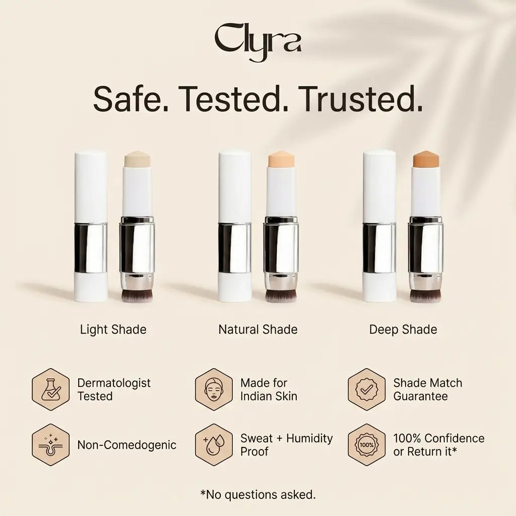 Clyra TrueTone Stick | Skin-matching foundation stick