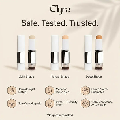 Clyra TrueTone Stick | Skin-matching foundation stick