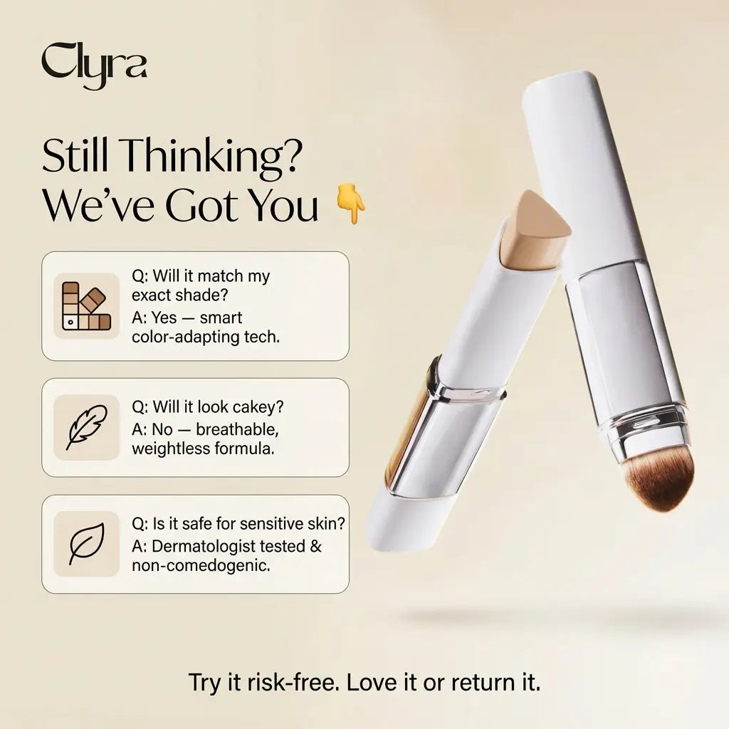 Clyra TrueTone Stick | Skin-matching foundation stick