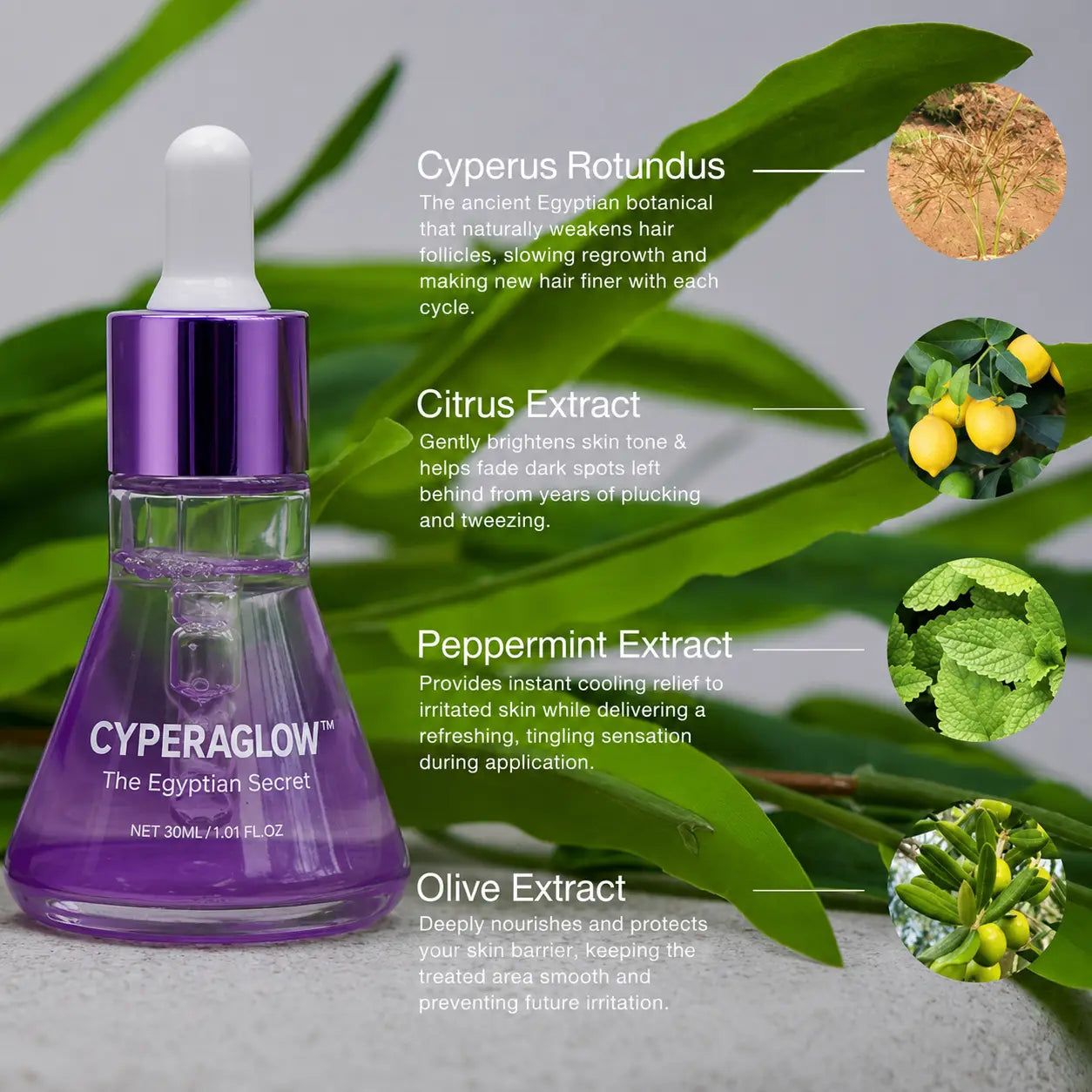 CyperaGlow™ | Hair Regrowth Reduction Serum